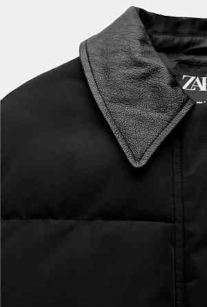 Стильная куртка Zara с кожаными вставками XS S Запорожье