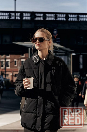 Стильная куртка Zara с кожаными вставками XS S Запорожье - изображение 1