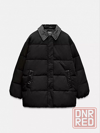 Стильная куртка Zara с кожаными вставками XS S Запорожье - изображение 4