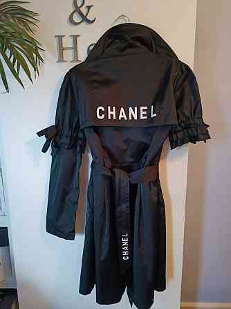 Черный плащ Chanel Италия  отстегивающиеся рукава трансформер Запорожье