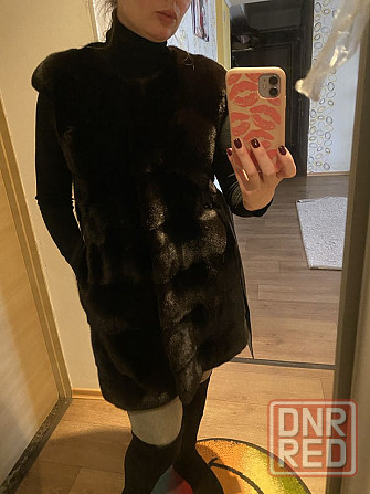 Жилетка шуба норковая Manzari Cassiani blackglama оригинал поперечка S Запорожье - изображение 6
