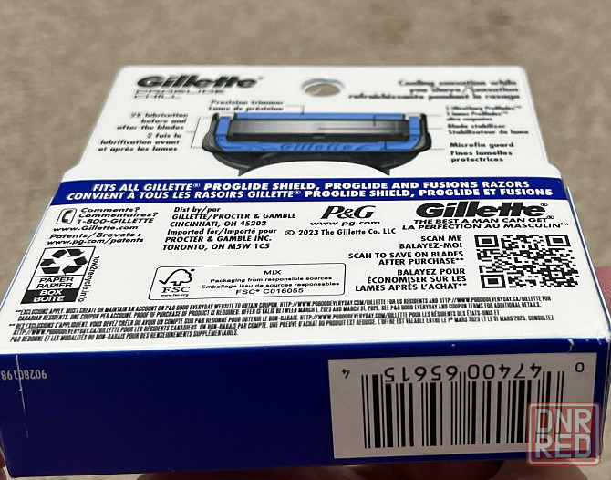 Оригинал США 100% Gillette 4шт, PROGLIDE SHIELD,Chill, лезвия, лосьон Запорожье - изображение 4