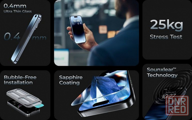 Benks GlassWarrior Sapphire iPhone 15 Pro Max Защитное Стекло / Сапфир Запорожье - изображение 3