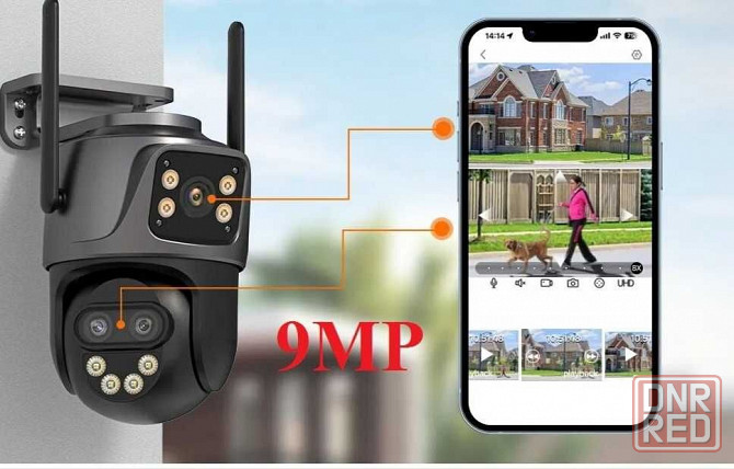 IP WIFI Камера 9МП ТРИ объектива 8х Zoom Видеонаблюдение Уличная Запорожье - изображение 3