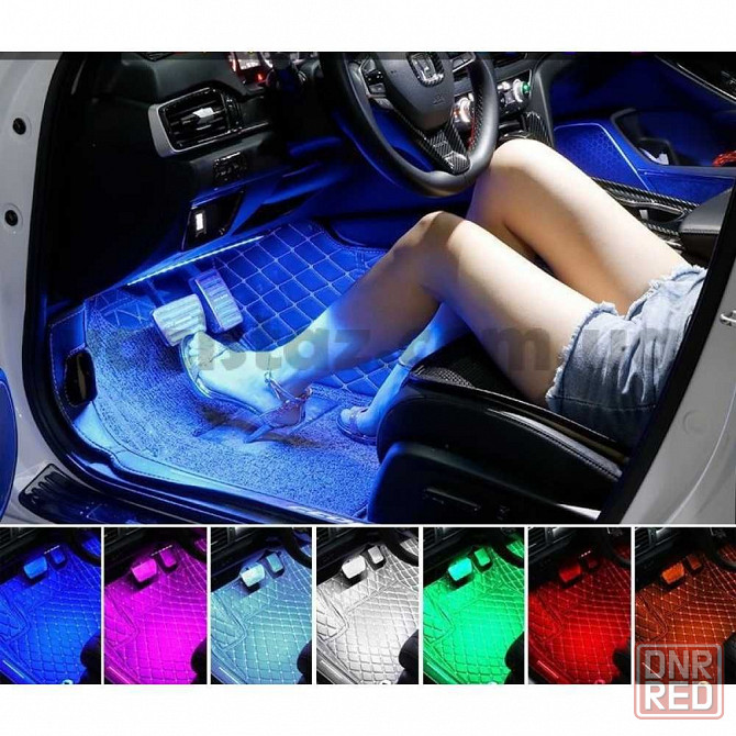 Светодиодная подсветка салона (ног) в авто RGB от USB / прикуривателя Запорожье - изображение 7