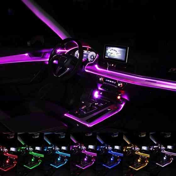 RGB разноцветный холодный неон Подсветка панели, обшивки автомобиля Запорожье
