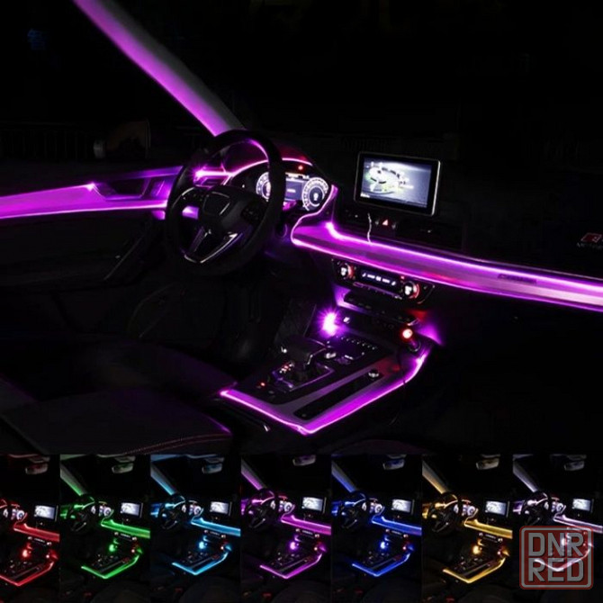 RGB разноцветный холодный неон Подсветка панели, обшивки автомобиля Запорожье - изображение 3