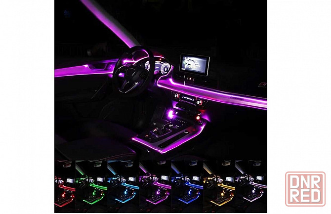 RGB разноцветный холодный неон Подсветка панели, обшивки автомобиля Запорожье - изображение 1
