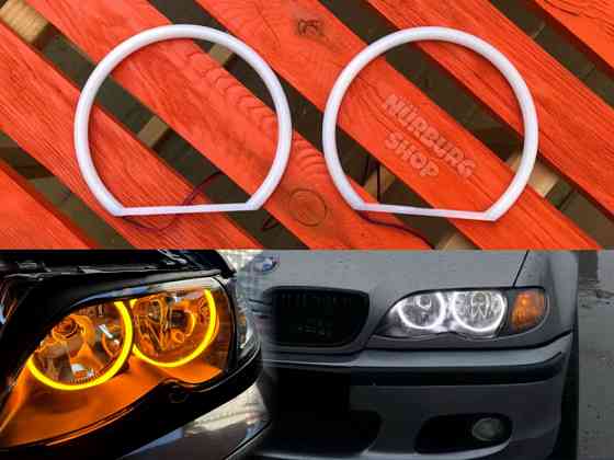 LED ангельские глазки в фары для BMW E36 E38 E39 E46 E53 желтые белые Запорожье
