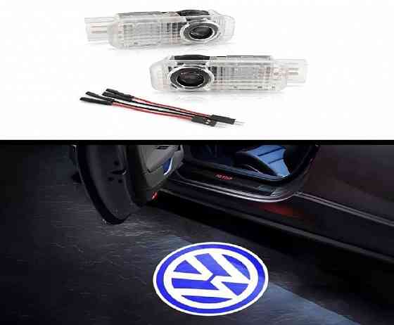 Штатная подсветка дверей с логотипом Vw Passat Touareg (комплект 2-шт) Запорожье