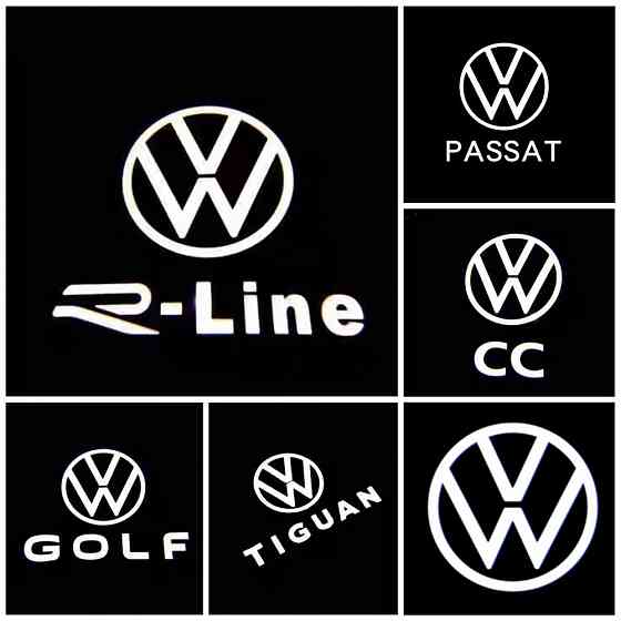 Плафон штатная LED подсветка двери с логотипом VW Volkswagen R-line Запорожье