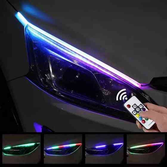 ДХО с бегущим поворотом ПУЛЬТ RGB (мультицветный режим ДХО) 60см Запорожье