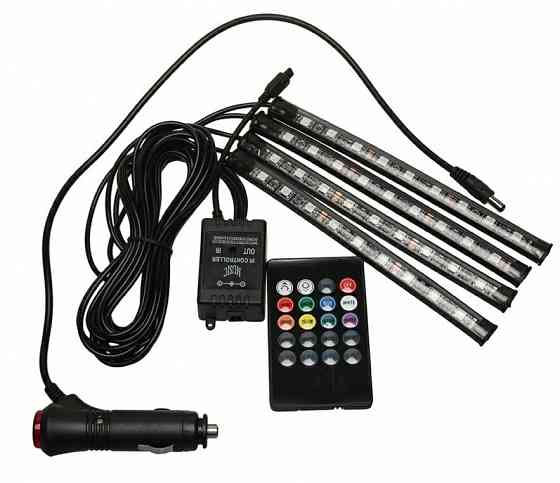 Светодиодная Подсветка авто салона пола Led RGB Строб Светомузыка Запорожье
