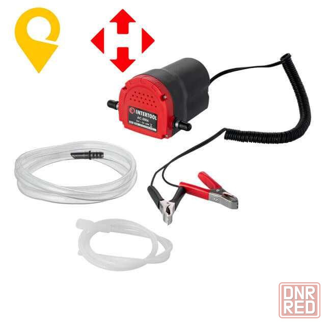 Насос вакуумный 12В для откачки масла и диз. топлива INTERTOOL AC-0006 Запорожье - изображение 1