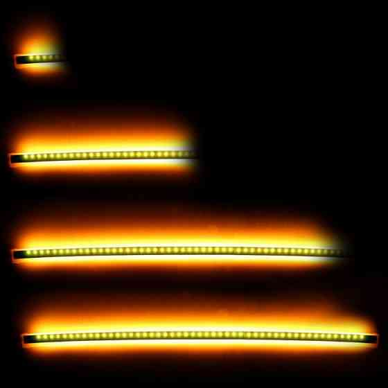 Гибкая светодиодная LED лента для фар автомобиля с бегущим поворотом Запорожье