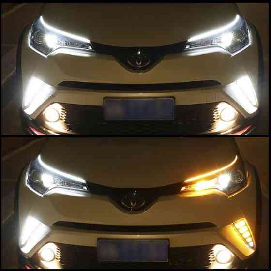 Гибкая светодиодная LED лента для фар автомобиля с бегущим поворотом Запорожье