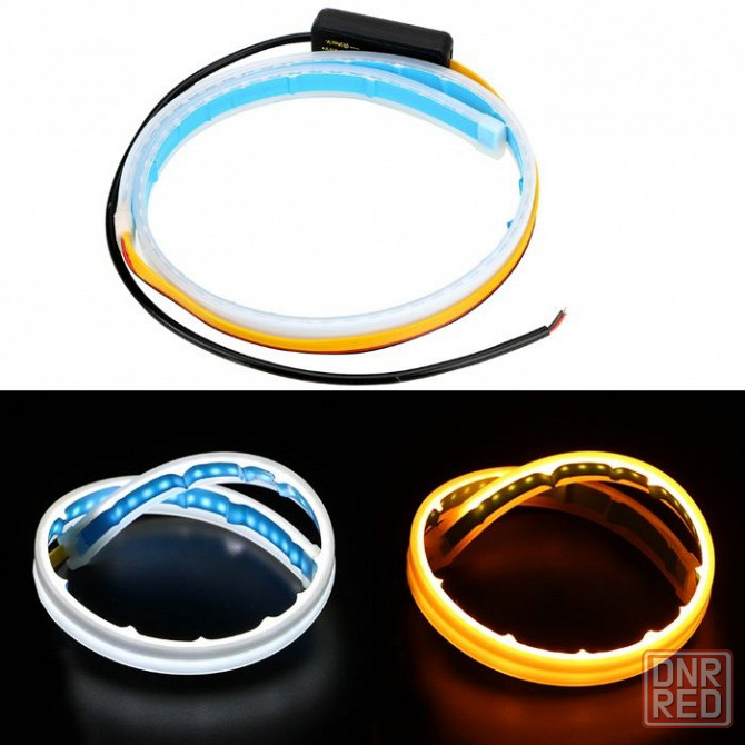 Гибкая светодиодная LED лента для фар автомобиля с бегущим поворотом Запорожье - изображение 6