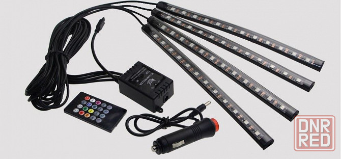 АКЦИЯ!!!Led подсветка салона , подсветка авто 4х9 RGB, многоцветная ДУ Запорожье - изображение 6