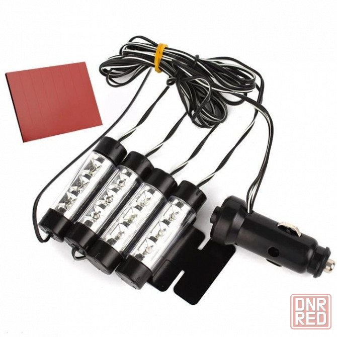 Светодиодная 4x3 LED подсветка салона автомобиля (СИНЯЯ) Запорожье - изображение 4
