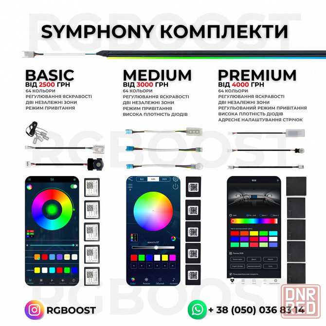 Контурная подсветка салона Ambient Light в авто 6в1/18в1/42в1 RGB LED Запорожье - изображение 3