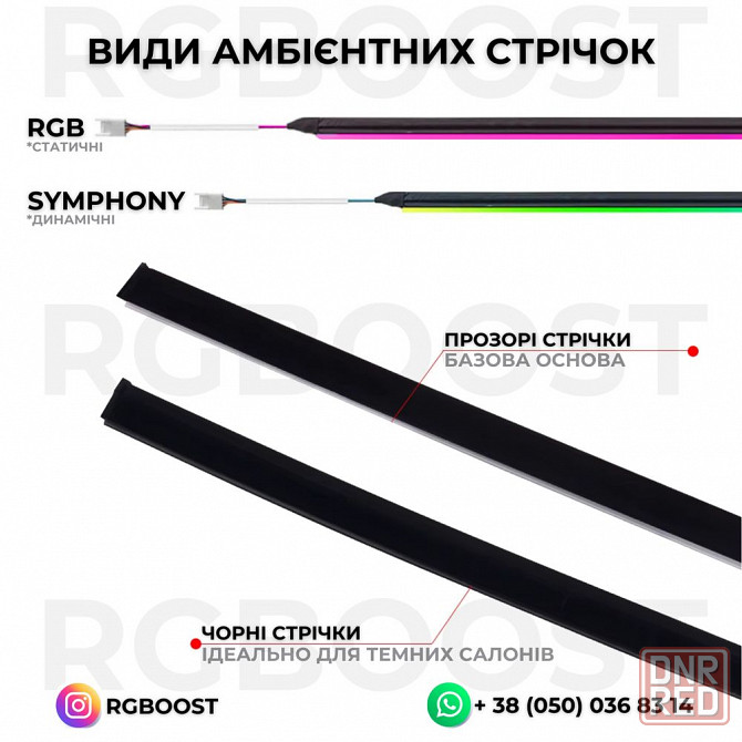 Контурная подсветка салона Ambient Light в авто 6в1/18в1/42в1 RGB LED Запорожье - изображение 4