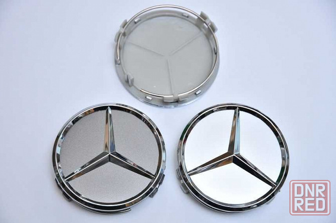 Колпачки/заглушки для дисков 75 mm Mercedes серебро и графит с хромом Запорожье - изображение 1