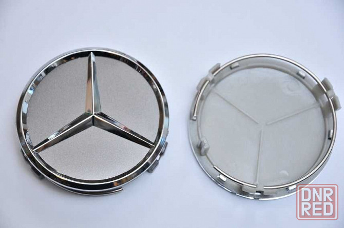 Колпачки/заглушки для дисков 75 mm Mercedes серебро и графит с хромом Запорожье - изображение 3
