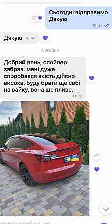 Спойлер Tesla model 3 Tesla спойлер Тесла 3 Запорожье