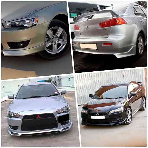 Юбка перед Mitsubishi Lancer X накладка на задний бампер лансер 10 Запорожье