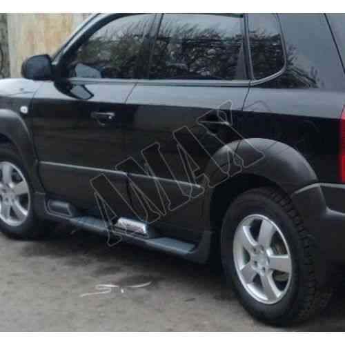 Пороги боковые, Hyundai Tucson 2004-2010 Накладки переднего и заднего Запорожье