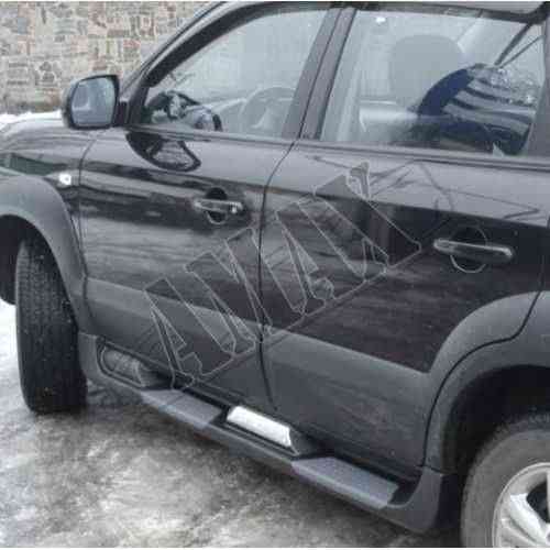 Пороги боковые, Hyundai Tucson 2004-2010 Накладки переднего и заднего Запорожье