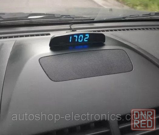 Часы автомобильные + термометр + вольтметр (4 цвета подсветки) Запорожье - изображение 2