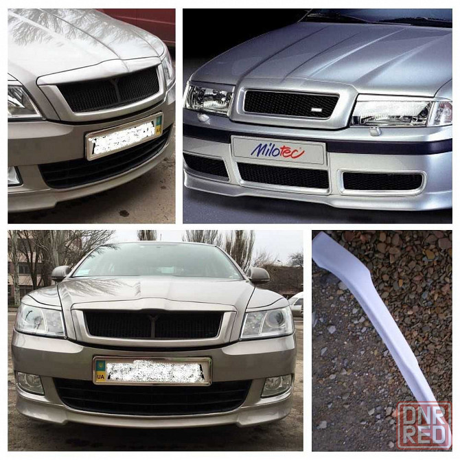 Юбка передняя на Шкода Октавия А5 юбка на бампер Skoda Octavia Тур А4 Запорожье - изображение 1