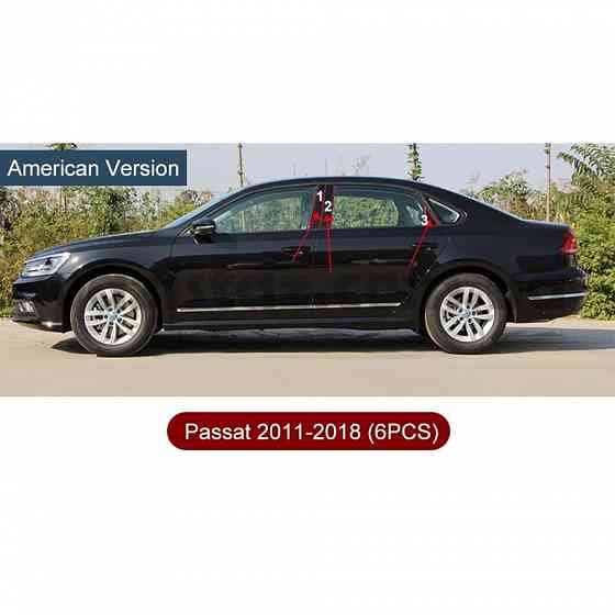 Накладки (наклейки) на стойки дверей Volkswagen Passat NMS B7 B8 USA Запорожье
