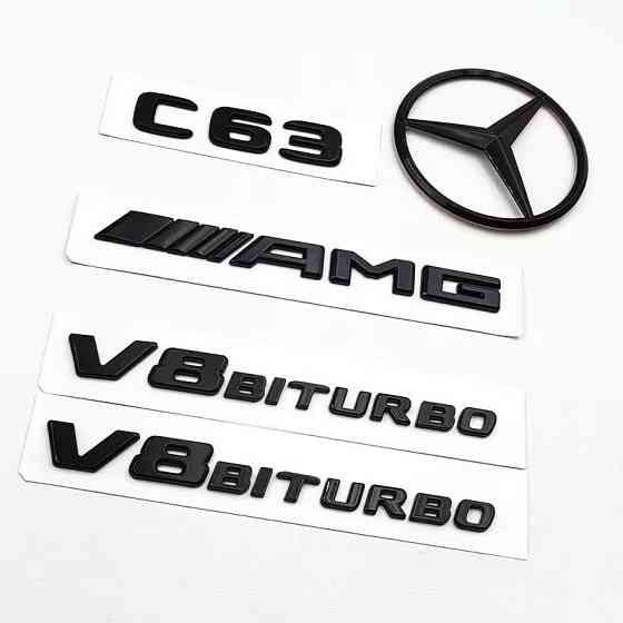Комплект емблем шильдик логотип Мерседес w205 w204 c class c63 amg v8 Запорожье