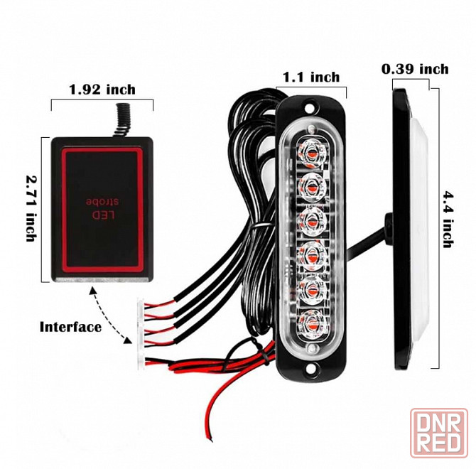 Стробоскоп в  решетку, полицейские красно-синие,  ДУ, 6LED 4шт.) Запорожье - изображение 4