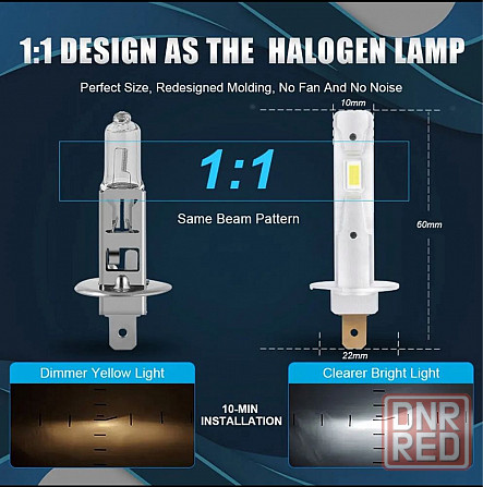 Комплект LED ламп H1 , Н3 12v и 24v Запорожье - изображение 4