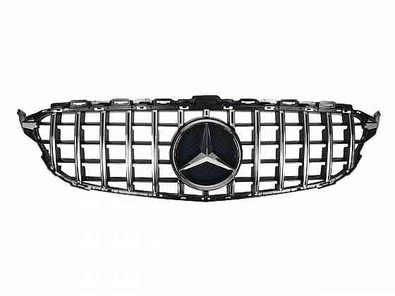 Решетка рад. mercedes C W205 14-18г.GT стиль (chrome Black) без камеры Запорожье