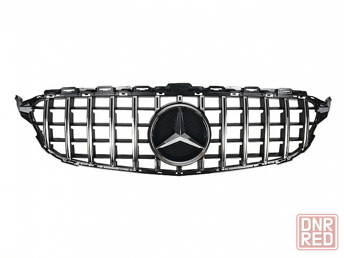 Решетка рад. mercedes C W205 14-18г.GT стиль (chrome Black) без камеры Запорожье - изображение 5
