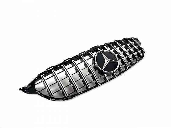 Решетка mercedes C W205 2019-2021г.GT стиль (chrome Black) без камеры Запорожье