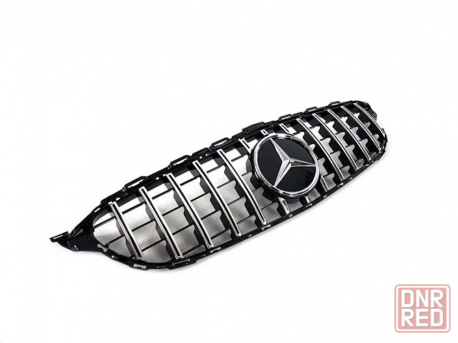 Решетка mercedes C W205 2019-2021г.GT стиль (chrome Black) без камеры Запорожье - изображение 6