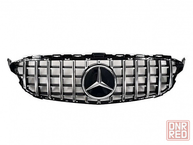 Решетка mercedes C W205 2019-2021г.GT стиль (chrome Black) без камеры Запорожье - изображение 5
