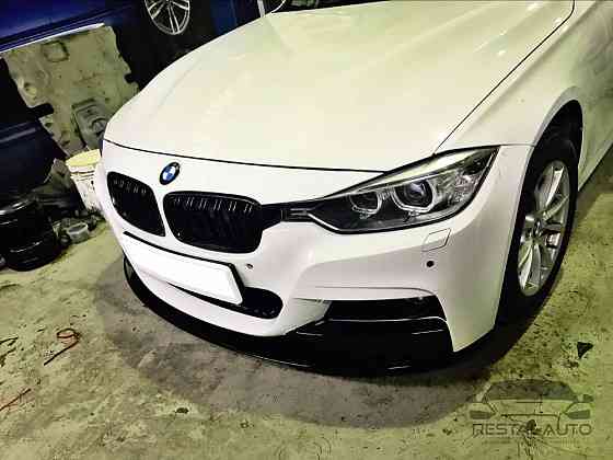Диффузор сплитер бампера губа BMW 3 F30 Черный глянец бмв Запорожье