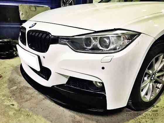 Диффузор сплитер бампера губа BMW 3 F30 Черный глянец бмв Запорожье