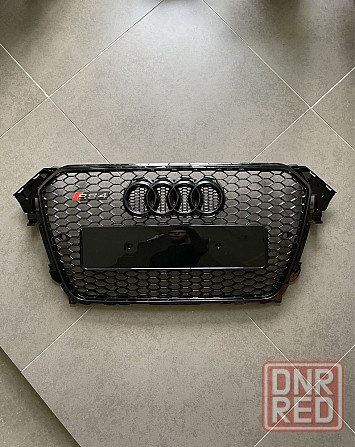 Решетка радиатора Audi A4 B8 2012-2015 стиль RS4 черный глянец Запорожье - изображение 2