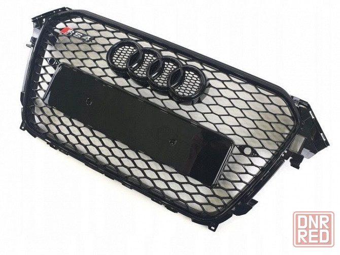 Решетка радиатора Audi A4 B8 2012-2015 стиль RS4 черный глянец Запорожье - изображение 4
