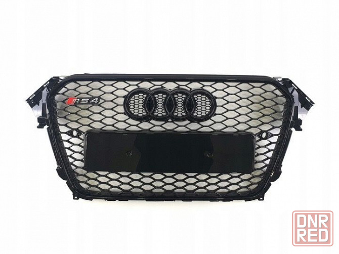 Решетка радиатора Audi A4 B8 2012-2015 стиль RS4 черный глянец Запорожье - изображение 3