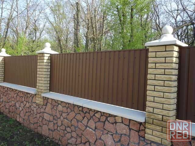Паркан із профнастилу заборы из профнастила кованые ворота калитки Запорожье - изображение 8