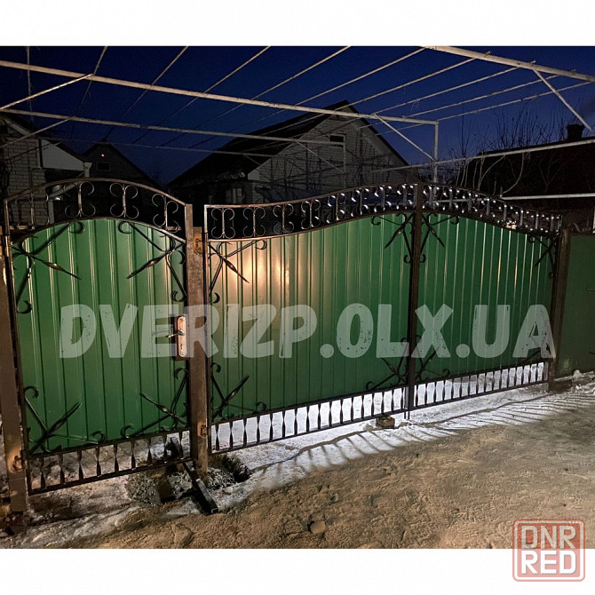Паркан із профнастилу заборы из профнастила кованые ворота калитки Запорожье - изображение 3