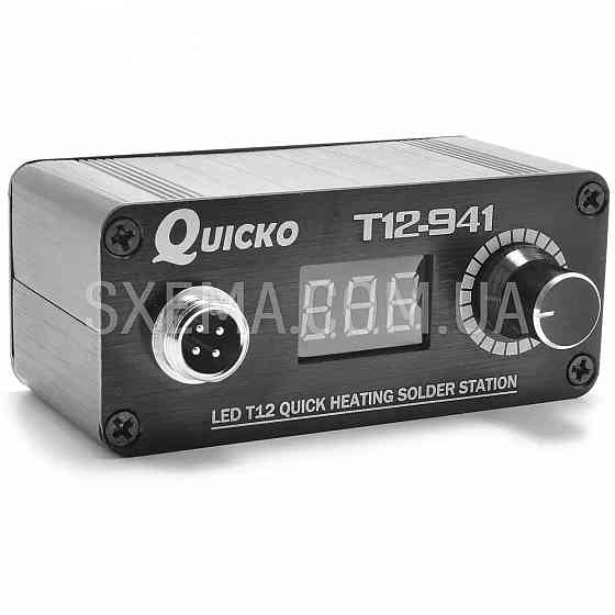 Паяльная станция T12 QUICKO-941 t200-500C 75W компактна швидкий нагрів Запорожье